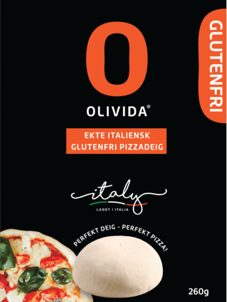 Olivida Glutenfri Pizza uten gluten deig pizzadeig
