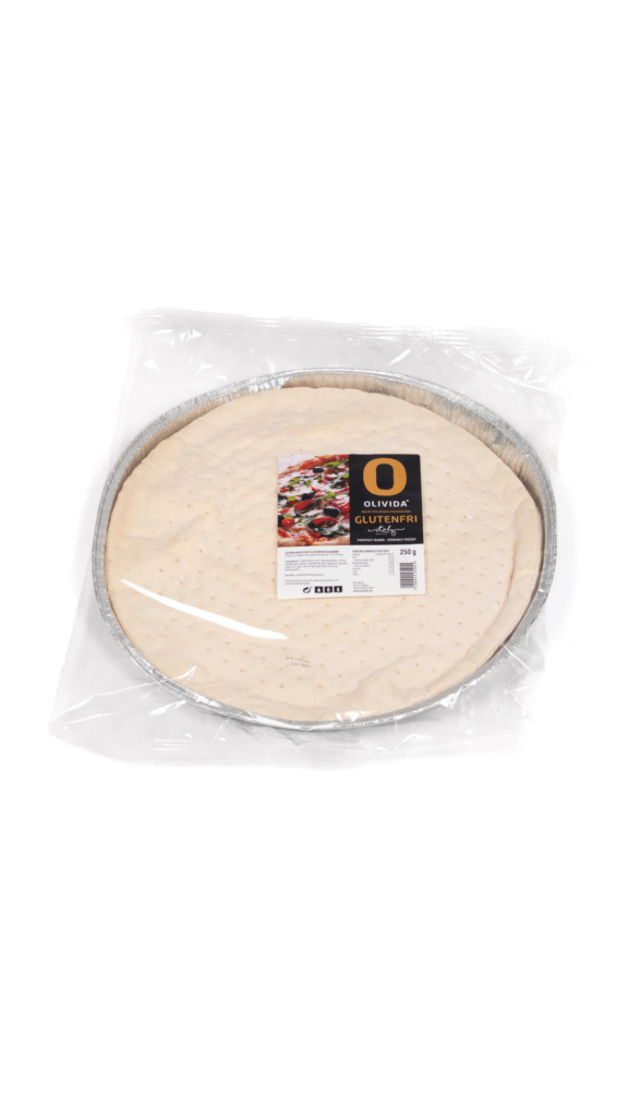 Olivida PIzzabunn Glutenfri gluten fri ferdig pizza bunn